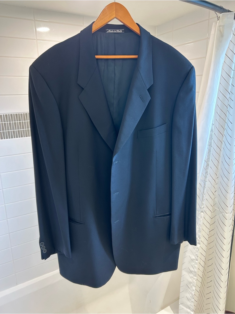 Giorgio Armani Men's Dark Navy Single-Breasted Blazer
